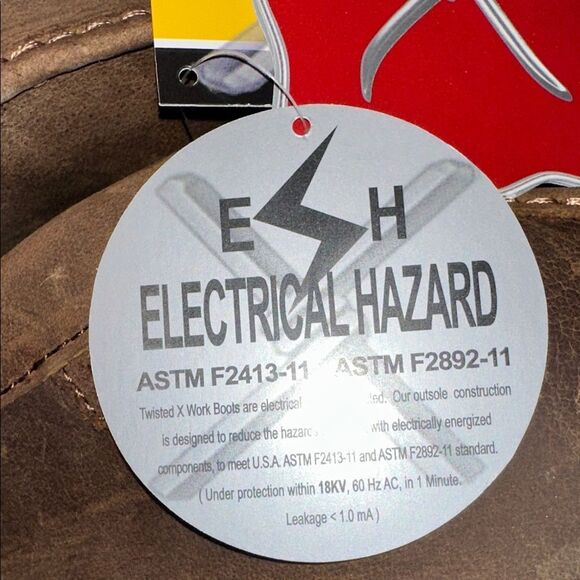 NWT Twisted X Men's Steel Toe Leather Boots - Picture 9 of 10